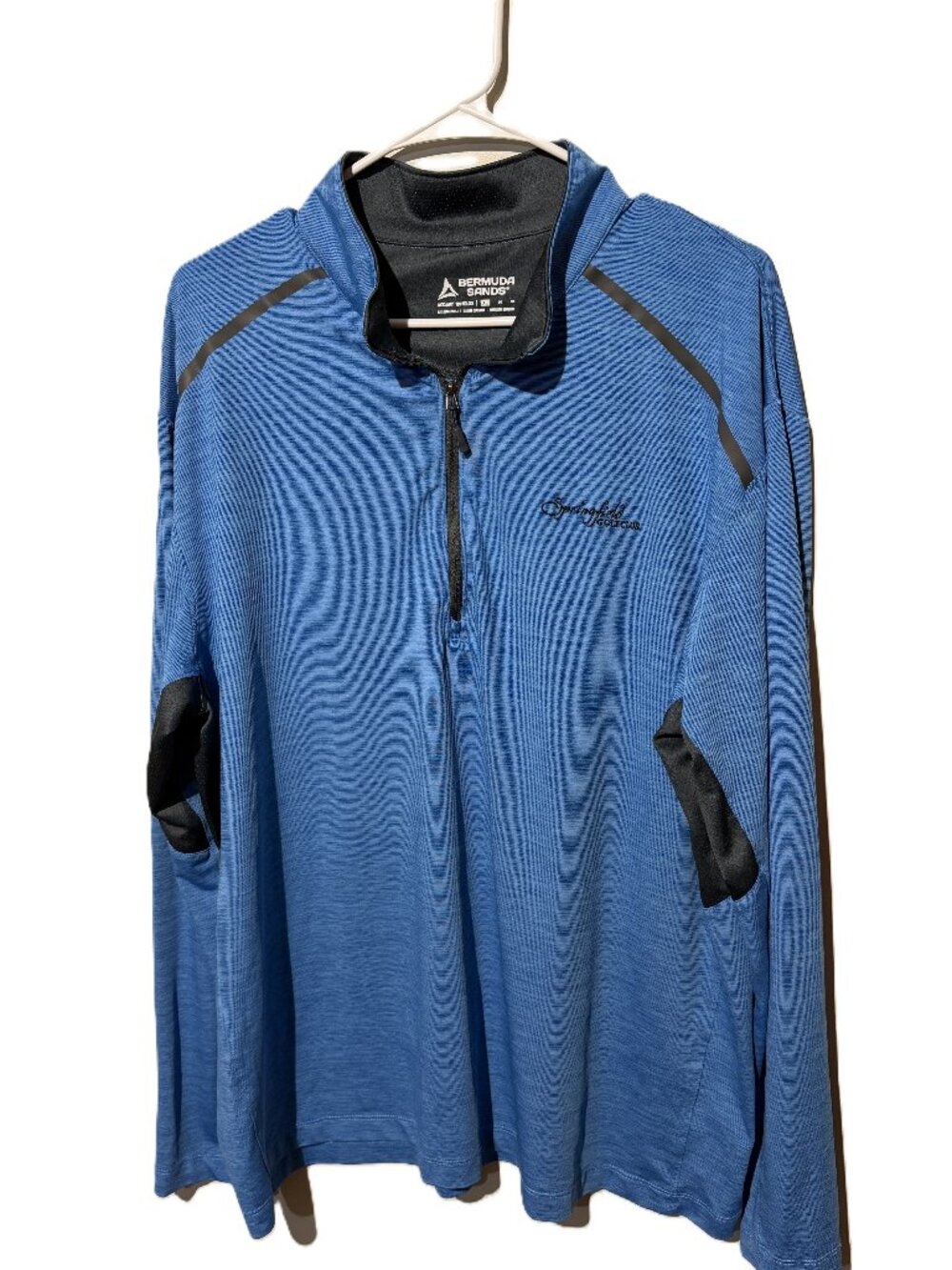 Bermuda Sands Quarter Zip Mens XL Blue Heather Golf Pullover Springfield Golf Cl